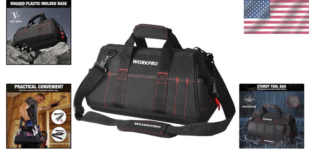 Professional 16" Tool Carrier with Adjustable Strap