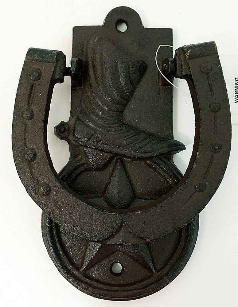 Cast Iron Horseshoe and Boot Star Door Knocker NWT
