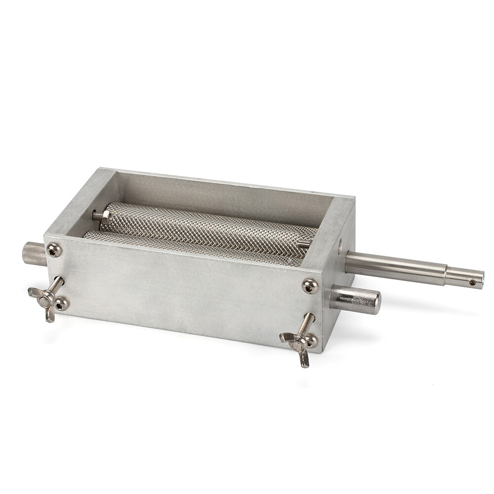 2 Roller Grain Crusher Double Roller Malt Mill Home Brewing Wheat Barley Grinder
