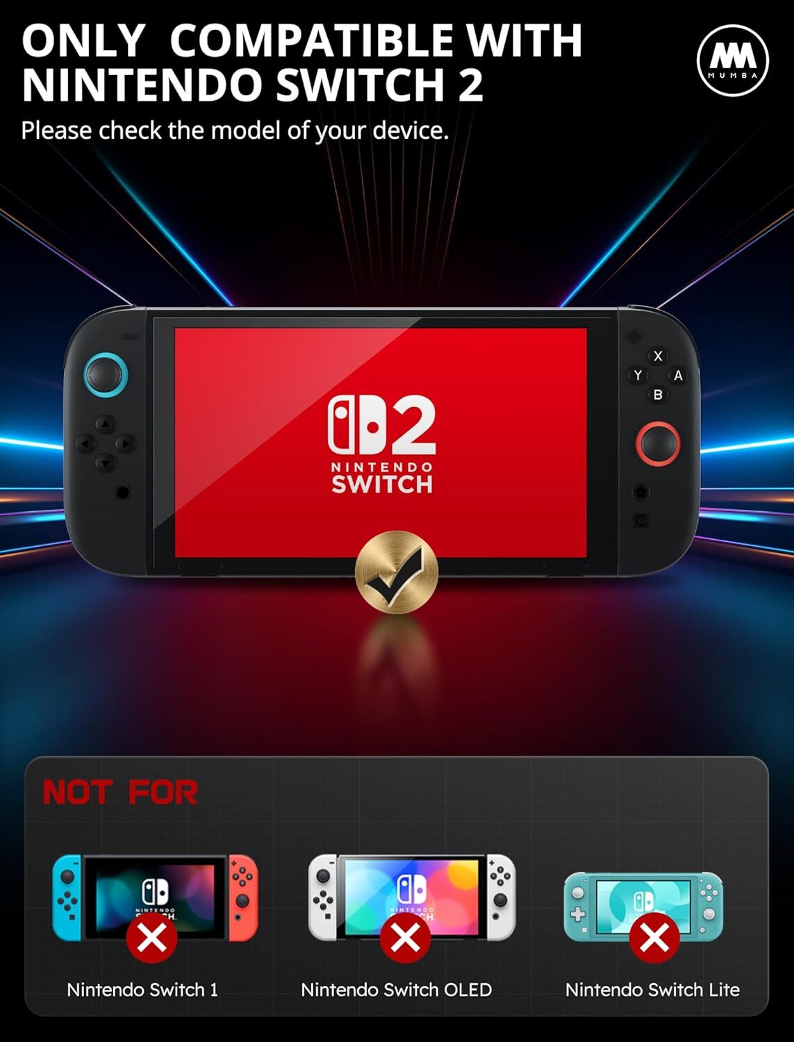 For Nintendo Switch 2 Screen Protector, 2 Pack 9H Tempered Glass Ultra-Thin HD