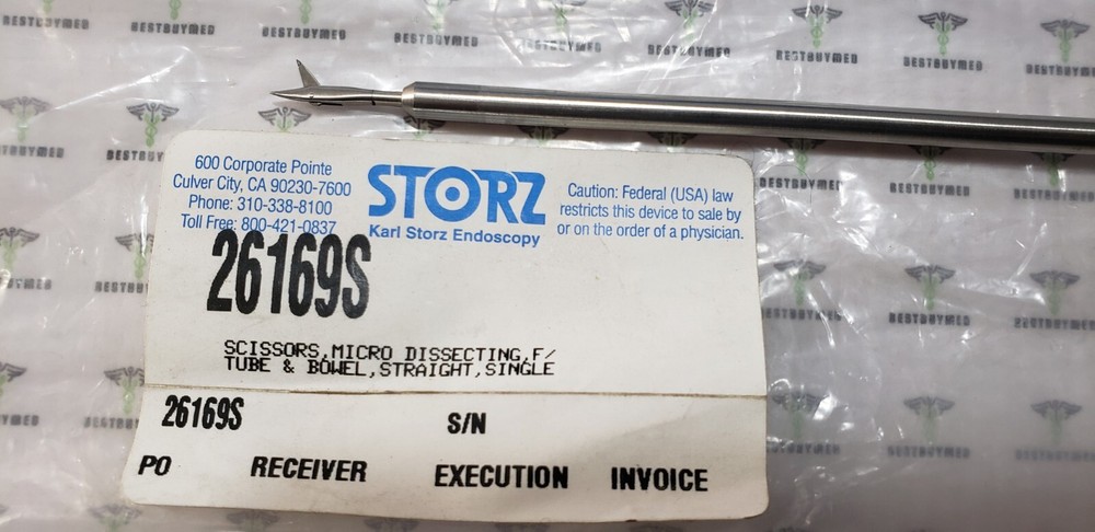 Karl Storz 26269S Laparoscopic Micro Dissecting Scissors 5mm x 30cm Sharp Tips