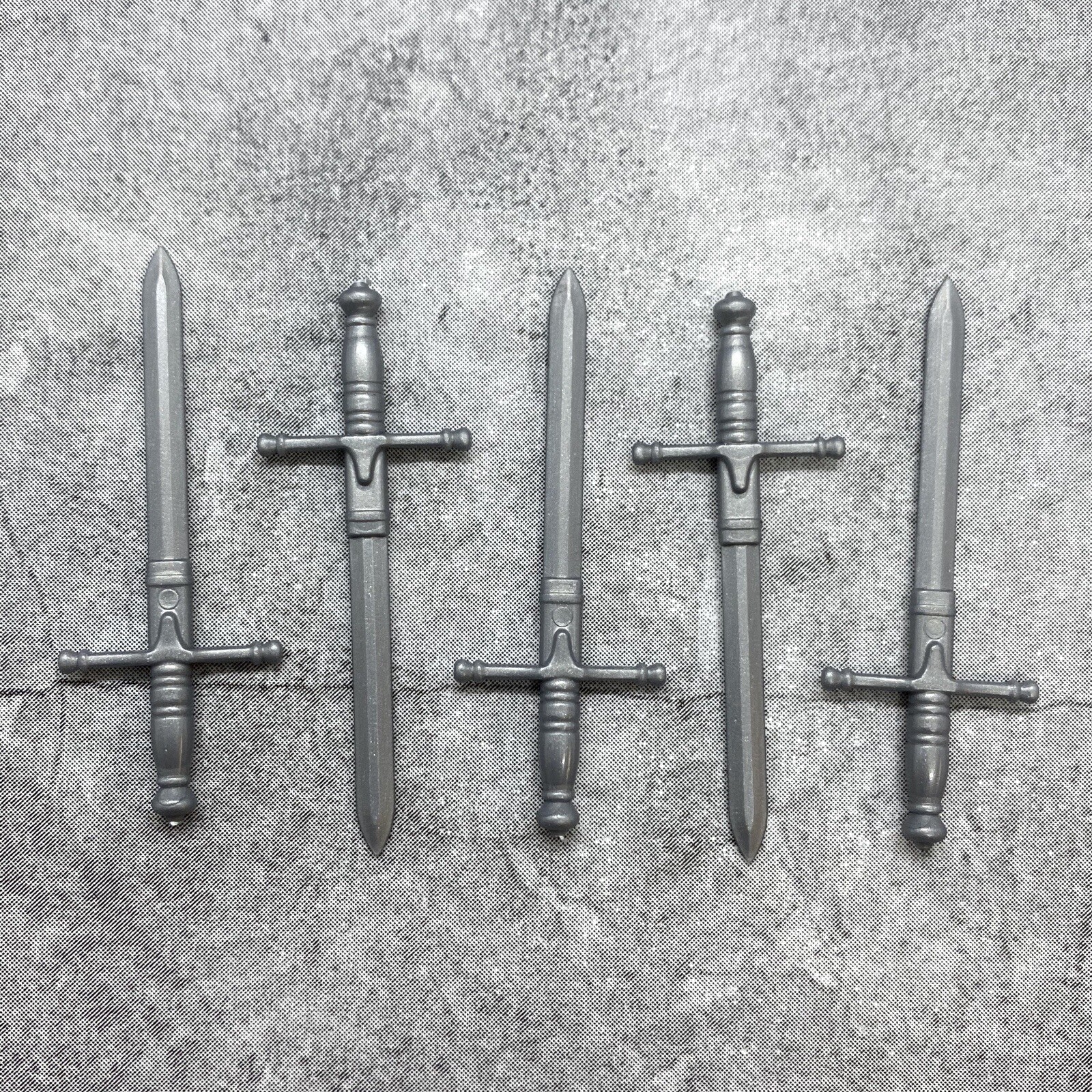 5pack Crusader Sword Gray Blocks Weapons Accessories for Minifigures C55945