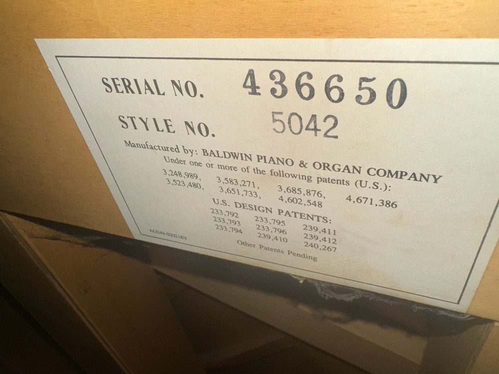 Baldwin Upright Mahogany piano