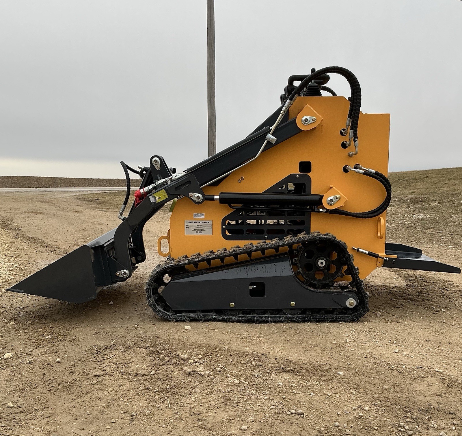 NEW ZJG-380 Mini Skid Loader Stand-On Compact Tracked Loader 13.5HP Engine