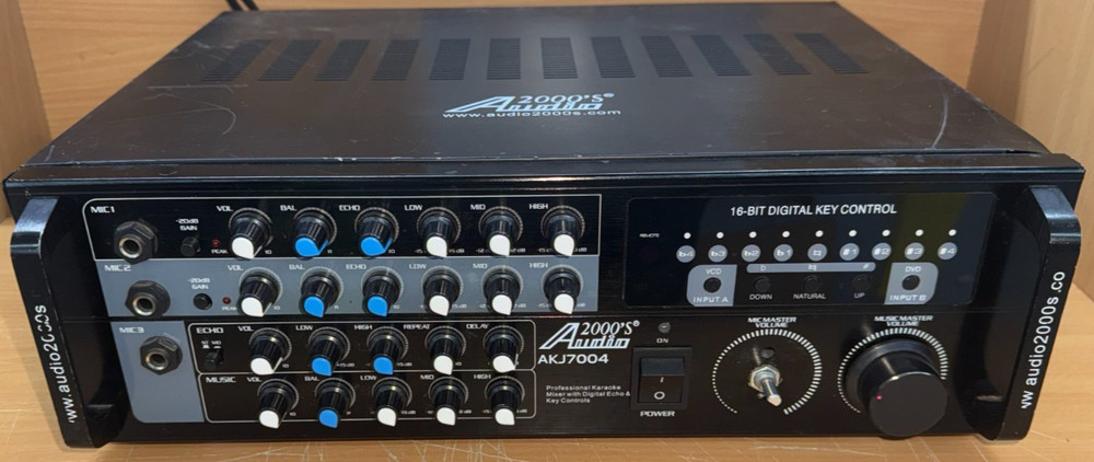 Audio 2000s AKJ7004 16-Bit Digital Key Control Karaoke Mixer