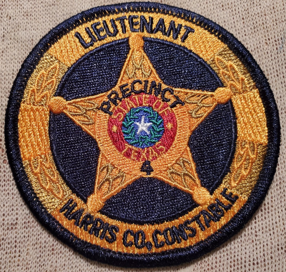 TX Harris County Texas Pct. 4 Lieutenant Constable Patch (3In Diameter)