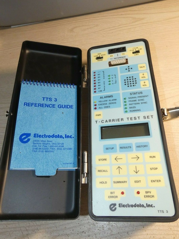 Electrodata Inc. TTS 3 T-Carrier Test Set Kit With Case and Cables