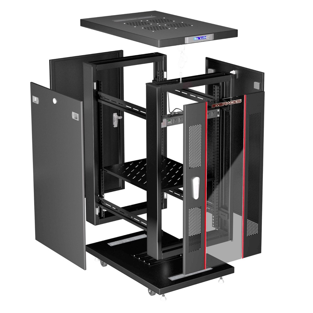 Sysracks 22U 32'' Deep IT Network Data Server Rack Cabinet