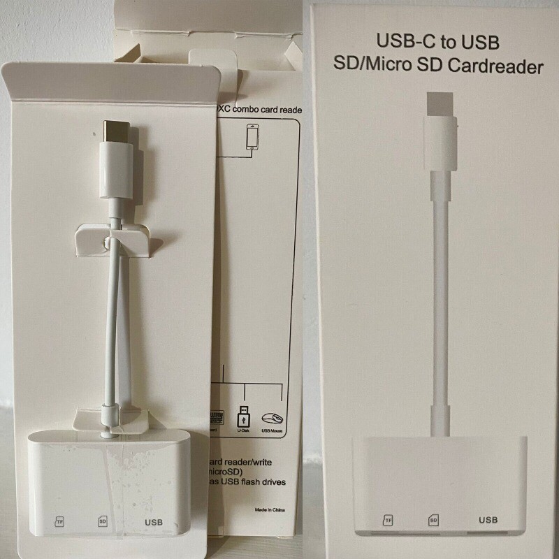 3-in-1 USB Stick SD TF Card Reader Type C OTG Adapter For iPhone Android Devices