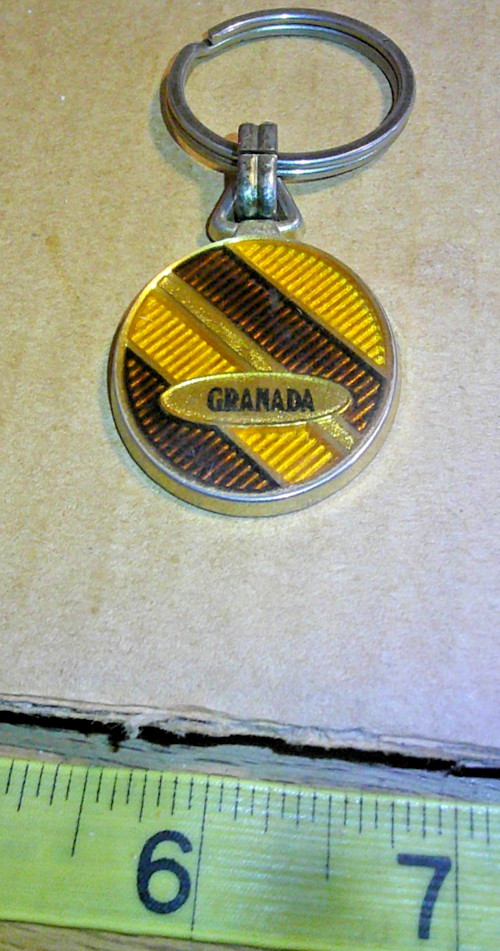 three original vintage auto keychains GRANADA.................A