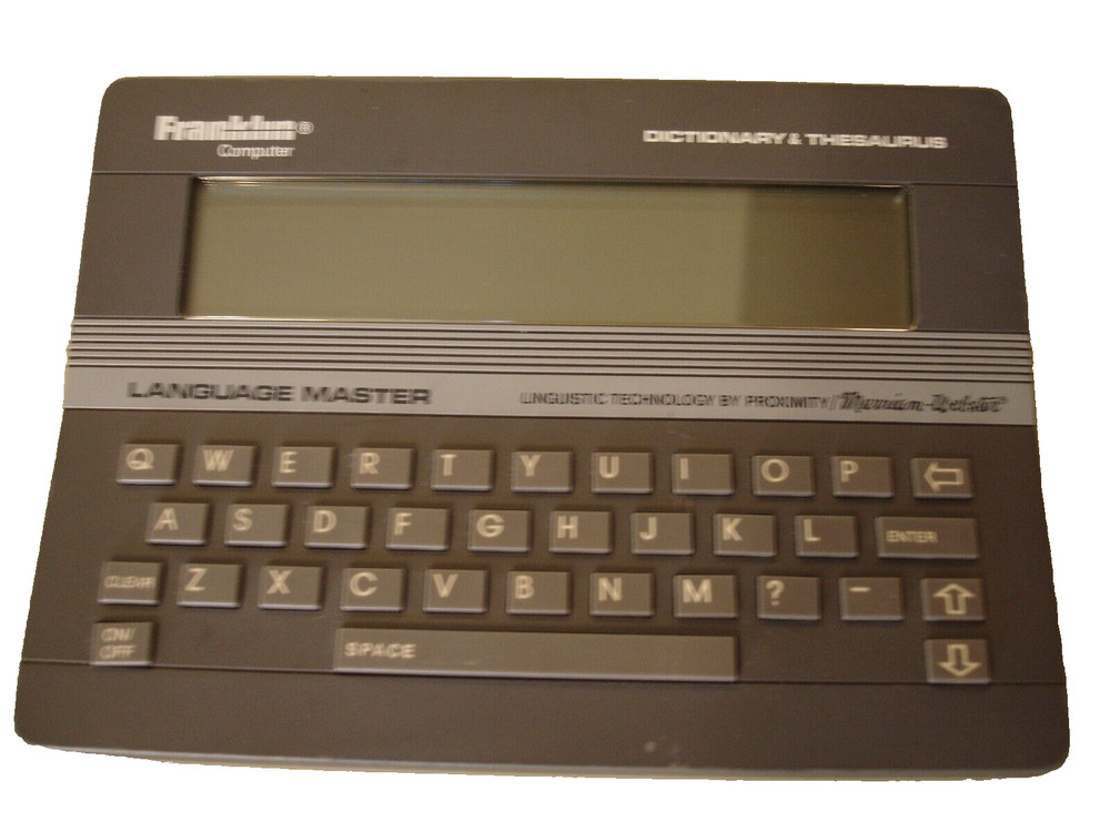 Franklin Language Master LM-2000 1987 Dictionary Thesaurus with Manual TESTED