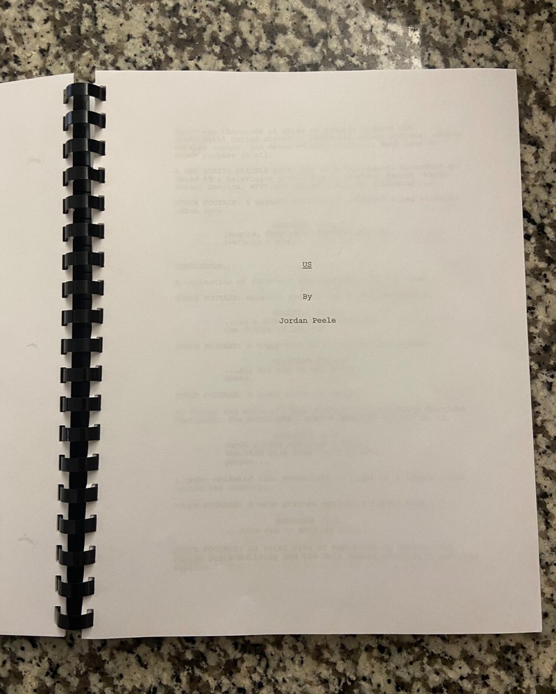 US Horror Movie Script Reprint Full Screenplay Script