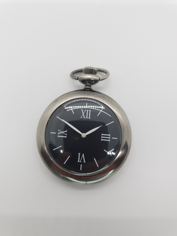Plain Front - Eagle on Back Pocket Watch - New Battery