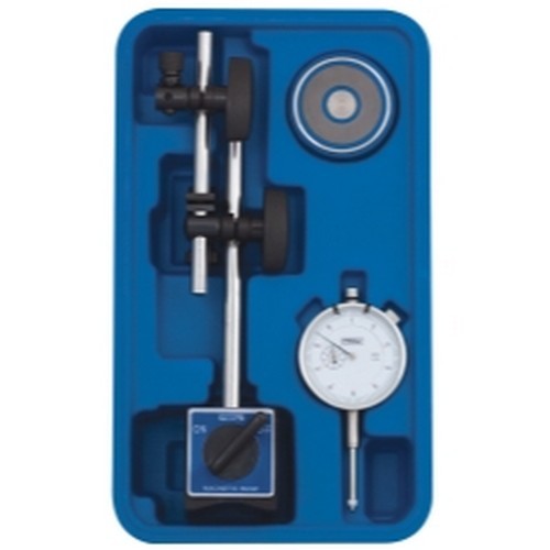 Fowler 72-585-125 Fine Adjust Mag Base w/AGD White Face Dial Indicator Set