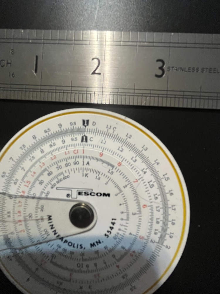 Tescom slide rule