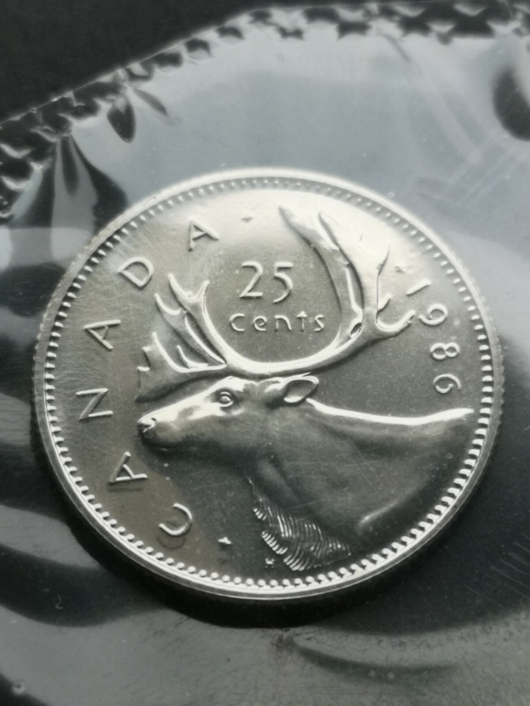 *** CANADA  25  CENTS  1986 ***  SEALED  PROOF  LIKE  ***