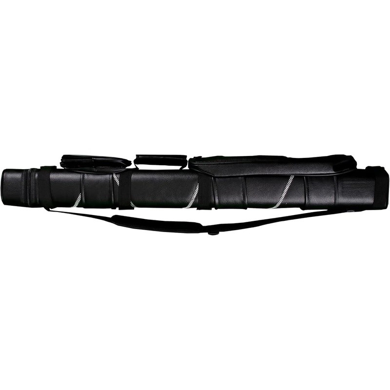 Hard Pool Cue Case 2 Piece Carrying Case Adjustable Strap Divider Chalk Pocket