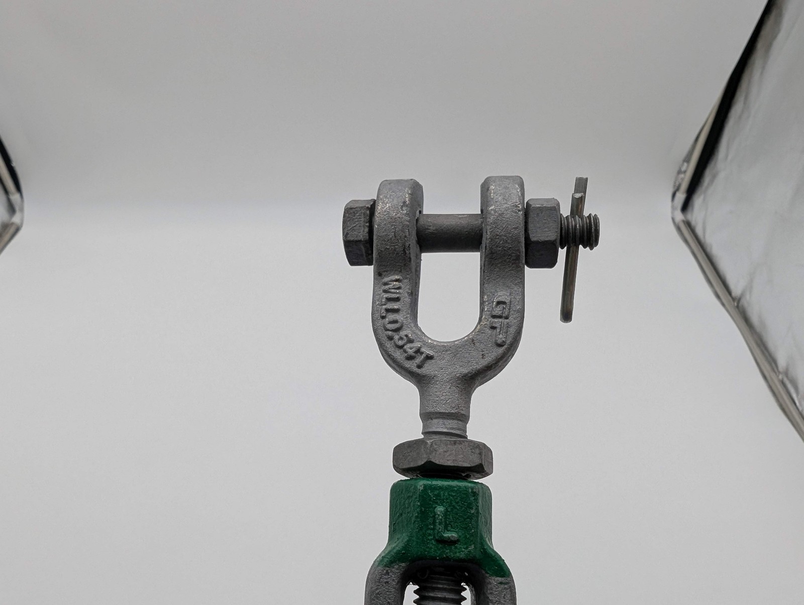 Green Pin 3/8" Turnbuckle Jaw Jaw 6" Take Up 1080lb LL SSGPGG1006 w/ Safety Bolt