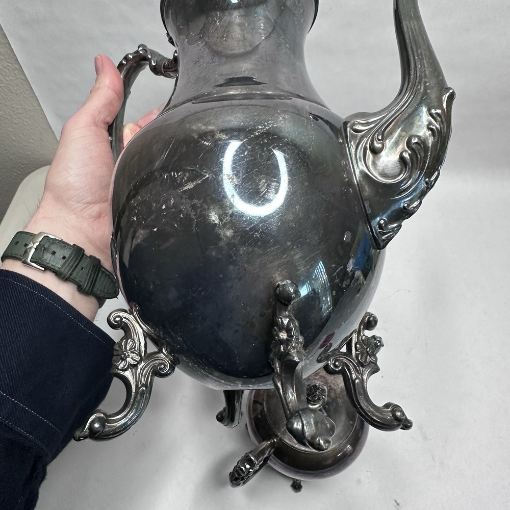 Vintage Sheridan Silverplate on Copper Tea & Coffee Service