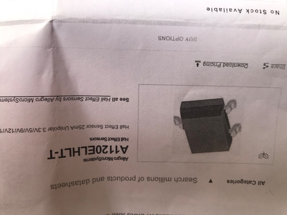 A1120ELHT-T Hall Effect Sensor 25mA Unipolar