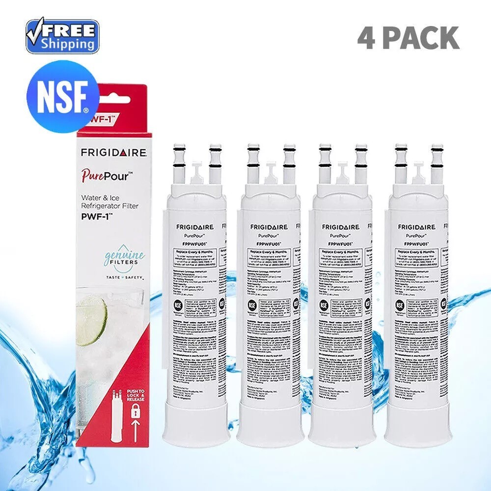 4Pack Frigidaire FPPWFU01 PWF-1 Refrige PurePour Water & Ice Filter New US STOCK