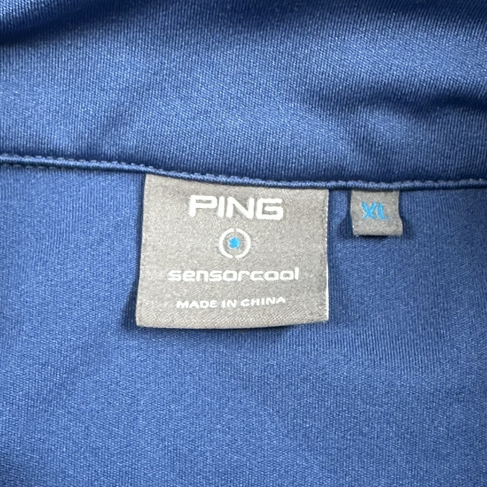Ping SensorCool 1/4 Zip Pullover XL Blue Golf Performance Shirt