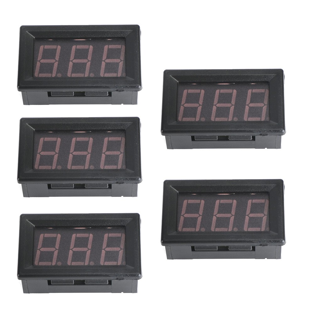 5Pcs Dc5-120V 0.56" 2 Wire Led Digital Display Panel Voltmeter Volt Tester Red