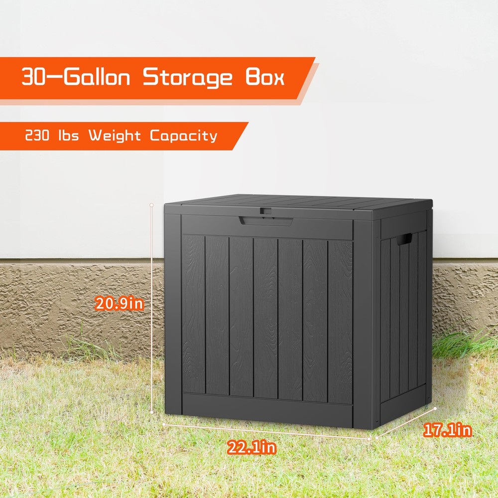 ** NEW 30 Gallon Outdoor Deck Box | Waterproof | Multi-Functional | Brown