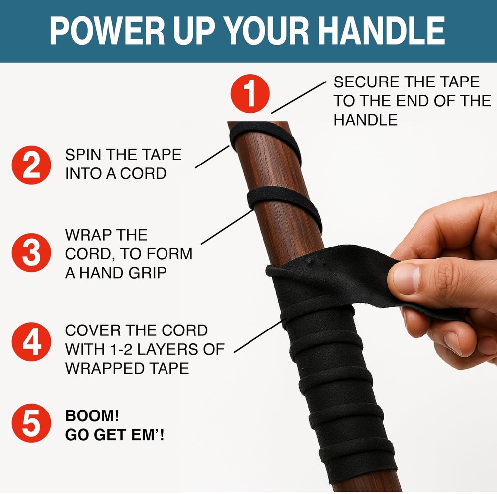 Thunder Tape Tactical Grip – 2 Roll Camo Pack Extra Long, Green / Brown