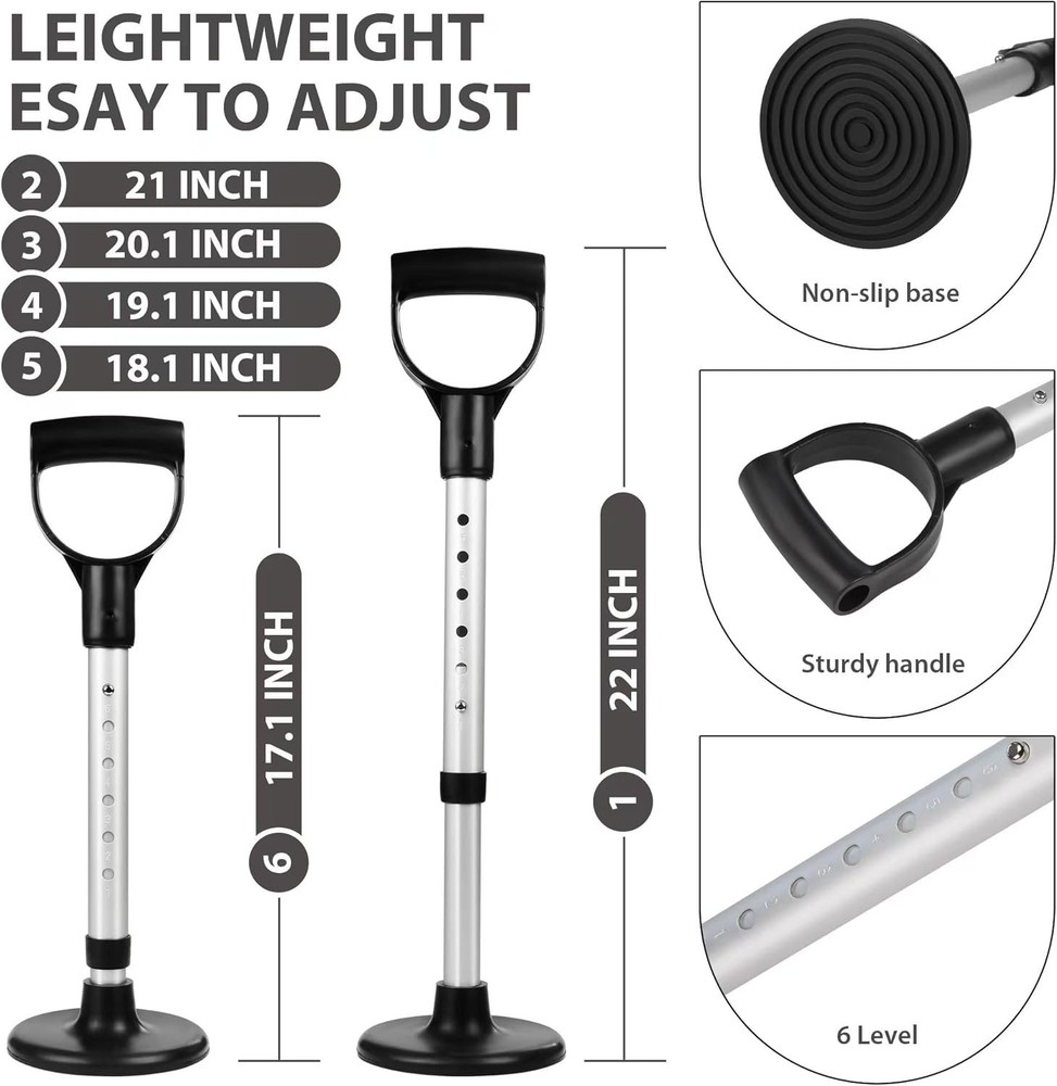 Mobility Aids Tool Adjustable Standing Assist Devices Portability Standing Aid D