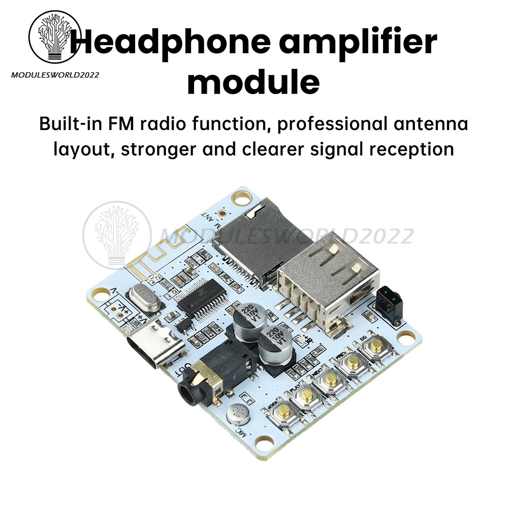 Bluetooth 5.4 Audio Receiver Board MP3 Lossless Decoder Decoding Module Type-C