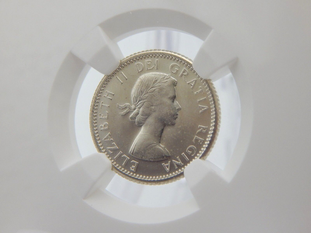 1955 Canada SILVER DIME 10 Cents NGC MS 65 (BT679)