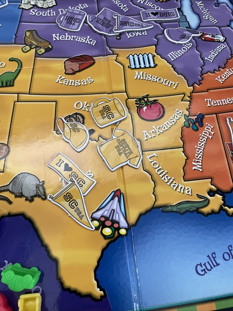 Learning Resources Reading Roadway Comprehension Board Game US Map Home School