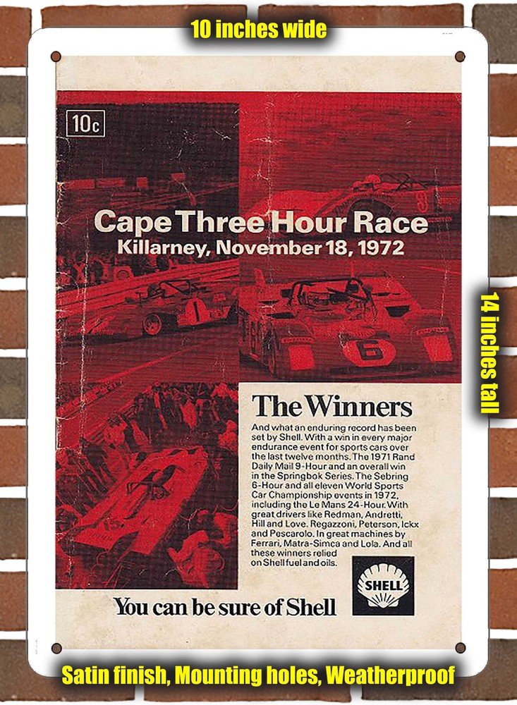 Metal Sign - 1972 Killarney Racing Program - 10x14 inches