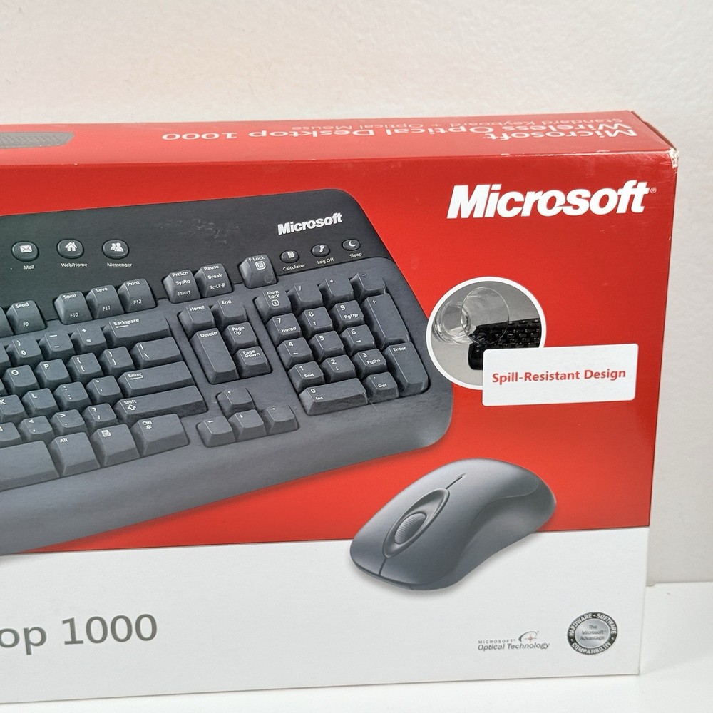 Microsoft Wireless Optical Desktop 1000 Standard Keyboard & Mouse Open Box