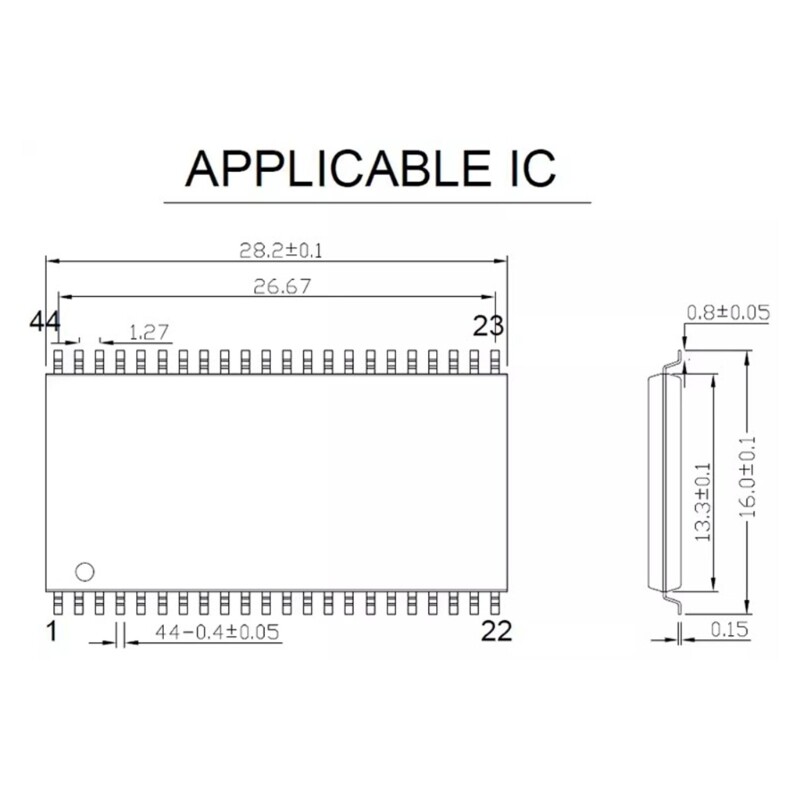 PSOP44 SOP44 SOIC44-1.27 IC Test Socket Programmer Adapter Socket Professional