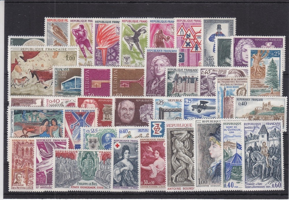 France 1968 Complete Year MNH
