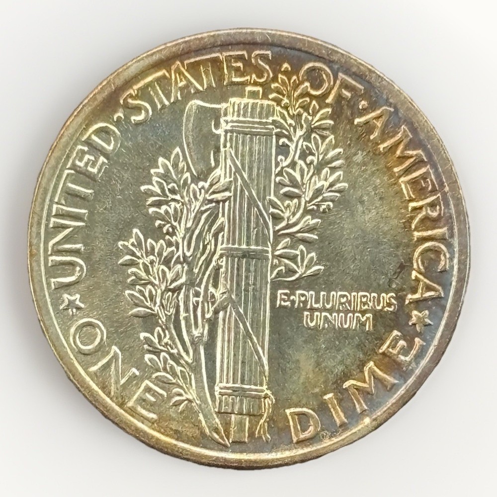 1941 Mercury Silver Dime BU Uncirculated Toned w / Luster