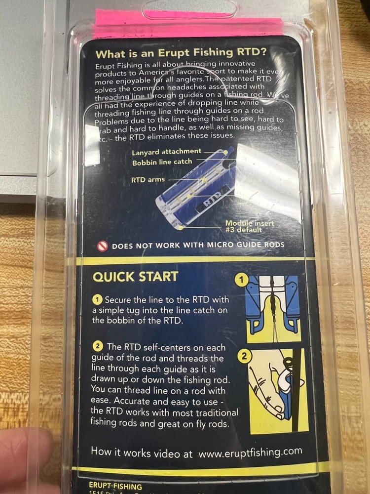Erupt Fishing Rod Threading Device Model# RTD-P