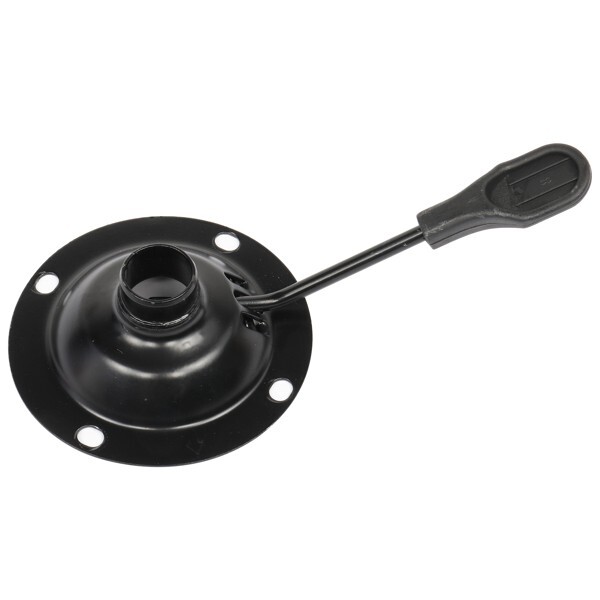 360°Rotation Black Round Stool with Lines Rotation Bar Stool