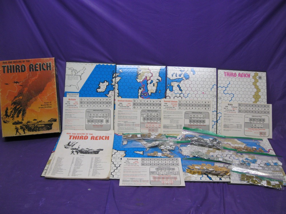 Avalon Hill Rise & Decline Third Reich 2nd Ed 1976