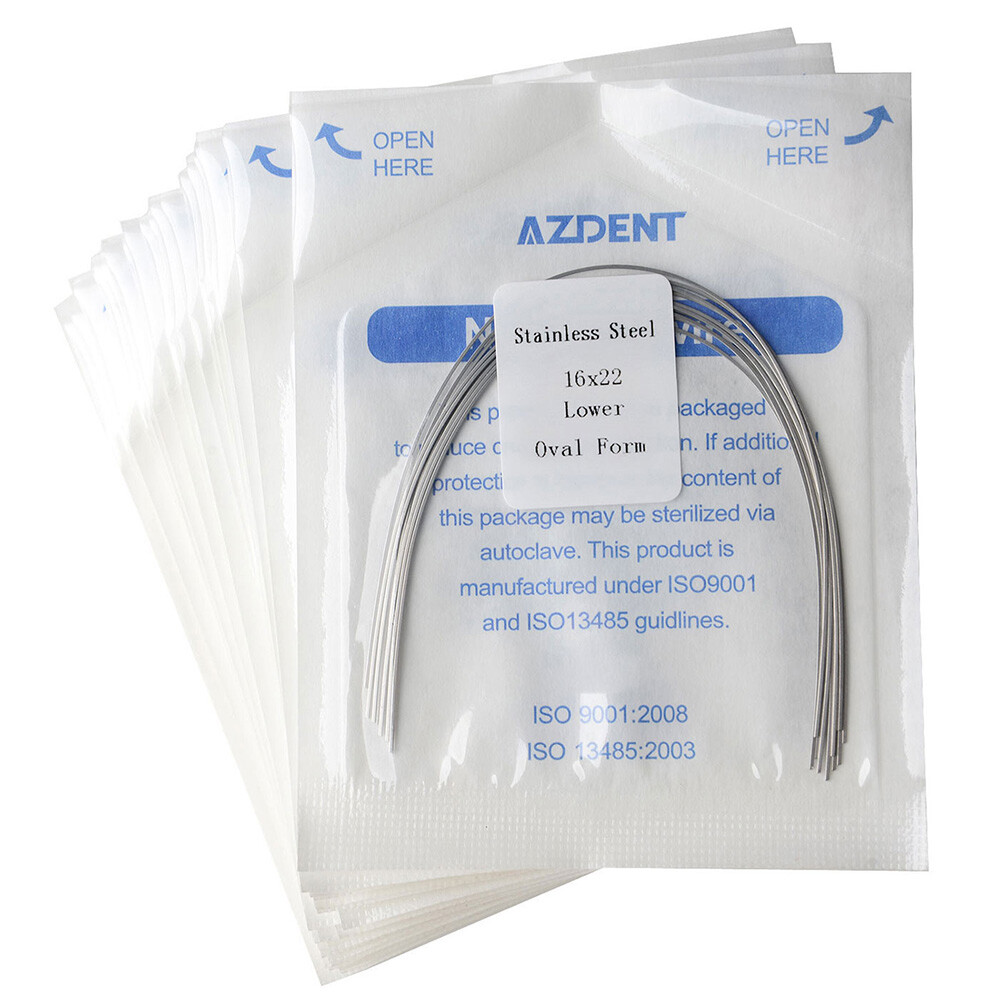 AZDENT Dental Orthodontic Arch Wire Stainles Steel Rectangular Ovoid/Nature Form