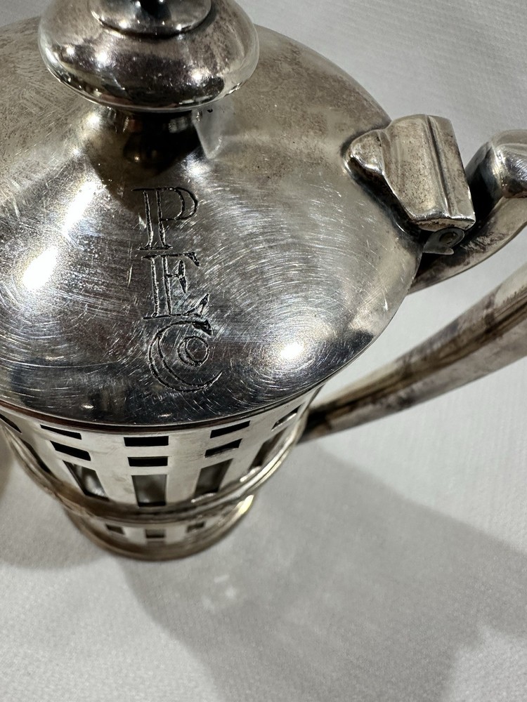 Smith Silver Co Mustard Pot Server, Silver Soldered Pitcher