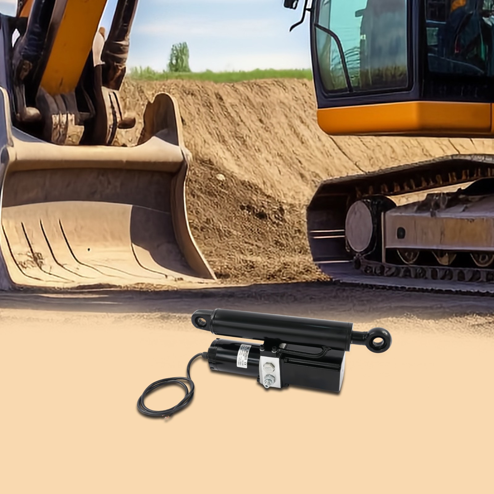 Heavy Duty Electro-Hydraulic Actuator 8" Stroke 4409 lbs Lift 12V 800W