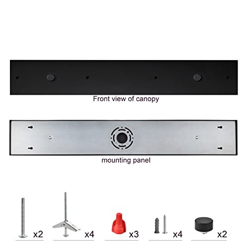 Four Pendant Light Linear Canopy Accessory Light Kit, 38 inch Flush Mount