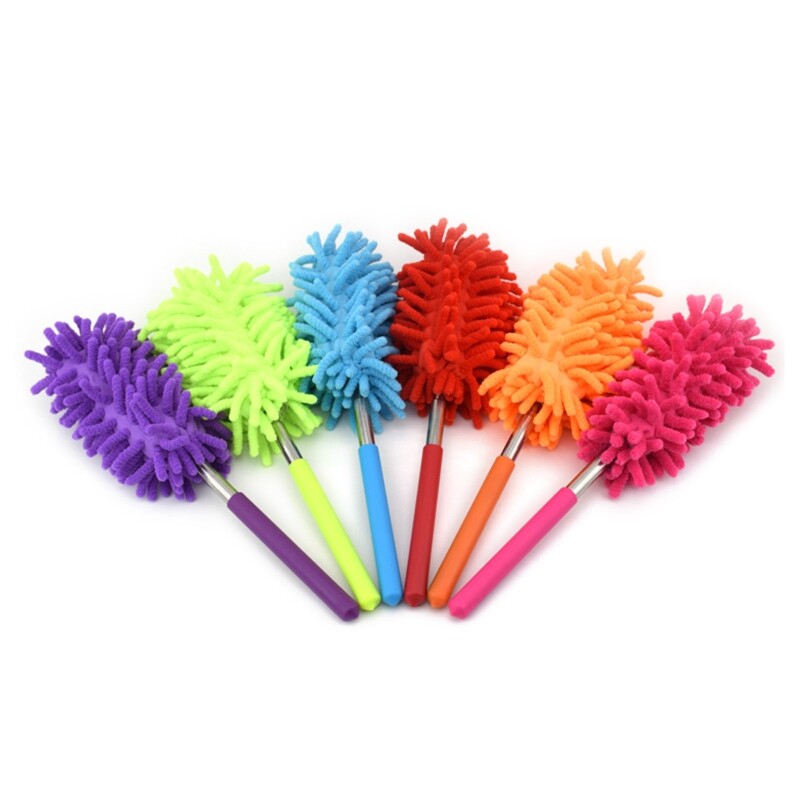 Extendable Adjustable Soft Chenille Duster Dusting Brush Cleaning Tool Washable