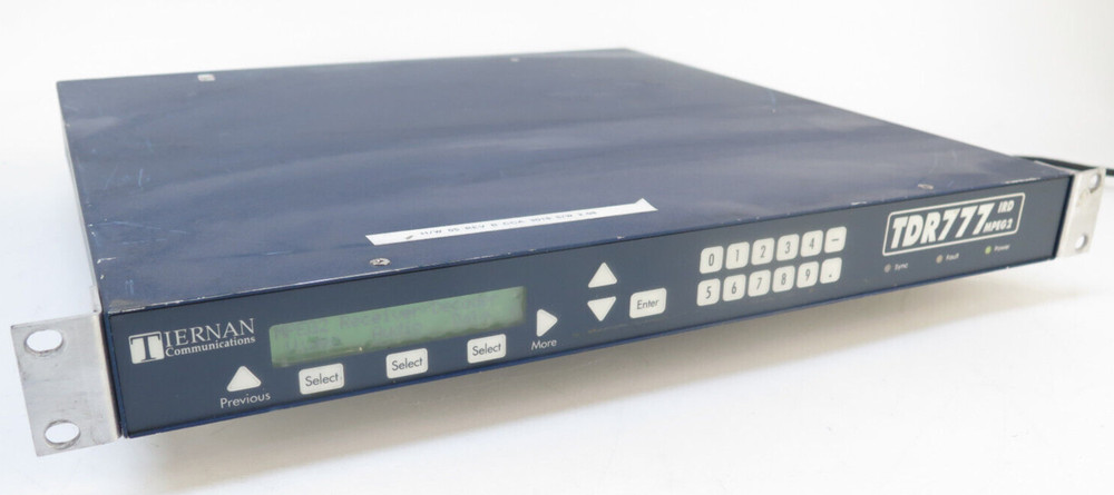 Tiernan TDR777 IRD MPEG-2 DVB Receiver Decoder 1RU Rack Mounted