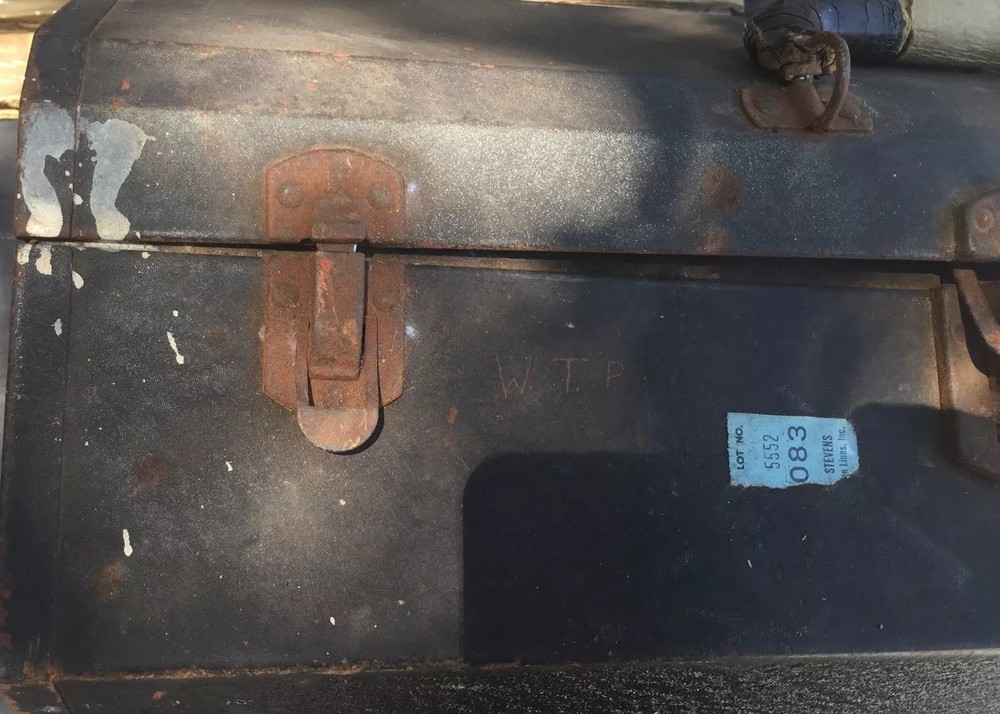 Vintage Hip Roof Tool Storage Box Case