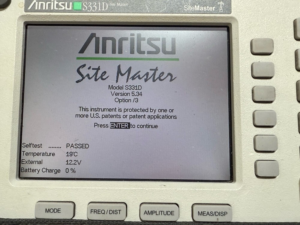 Anritsu S331D: Site Master, Version 5.34 W/ Carry Case. Needs Calibration