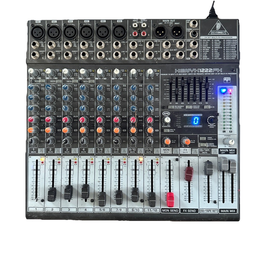 Behringer Xenyx1222FX Mixer. Powers On But Untested